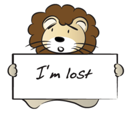 lion & card sticker #14531091