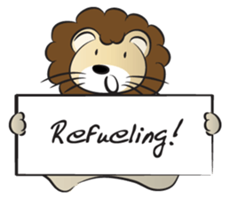 lion & card sticker #14531094