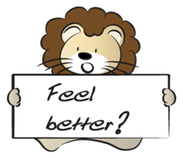 lion & card sticker #14531101