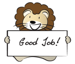 lion & card sticker #14531102