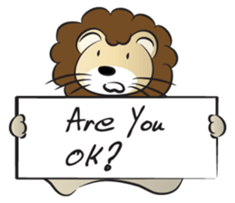 lion & card sticker #14531105