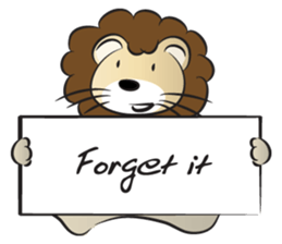 lion & card sticker #14531106