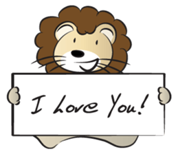 lion & card sticker #14531107