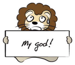 lion & card sticker #14531108