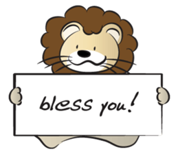 lion & card sticker #14531111