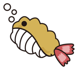 Fried whale sticker #14532597