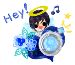 Pretty little angels and heart jewels sticker #14532655