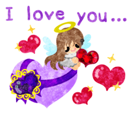 Pretty little angels and heart jewels sticker #14532657