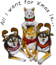 Shiba Inu Sisters and friends - 4 sticker #14536061