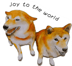 Shiba Inu Sisters and friends - 4 sticker #14536070