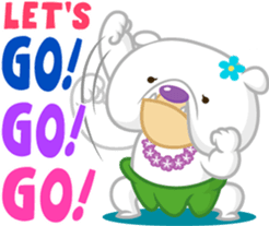 Bullhula - Tough-looking twin bulldog2 sticker #14536264