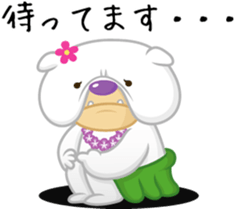 Bullhula - Tough-looking twin bulldog2 sticker #14536284