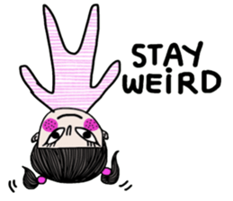 Crazy kid. (a Yoga girl) sticker #14536375