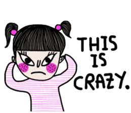 Crazy kid. (a Yoga girl) sticker #14536388