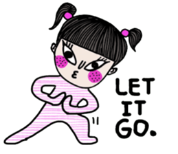 Crazy kid. (a Yoga girl) sticker #14536395