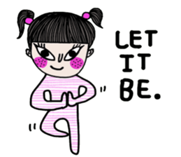 Crazy kid. (a Yoga girl) sticker #14536400