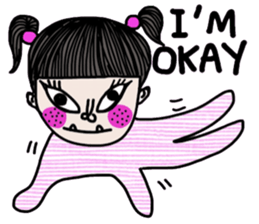 Crazy kid. (a Yoga girl) sticker #14536402