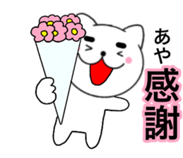 Names cat aya sticker #14537068