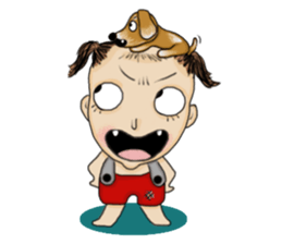 The Coconut Boy and the Coffee Dog sticker #14537852