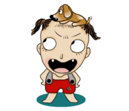 The Coconut Boy and the Coffee Dog sticker #14537852