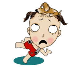 The Coconut Boy and the Coffee Dog sticker #14537859