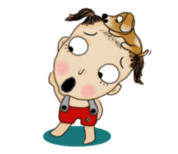 The Coconut Boy and the Coffee Dog sticker #14537860