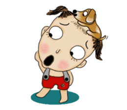 The Coconut Boy and the Coffee Dog sticker #14537860