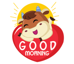 A little Cute Cow in Softly Love sticker #14539534