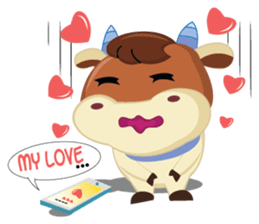 A little Cute Cow in Softly Love sticker #14539535