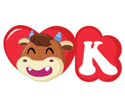 A little Cute Cow in Softly Love sticker #14539536