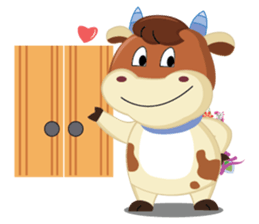 A little Cute Cow in Softly Love sticker #14539537