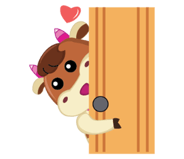 A little Cute Cow in Softly Love sticker #14539538