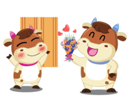 A little Cute Cow in Softly Love sticker #14539539