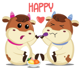 A little Cute Cow in Softly Love sticker #14539542