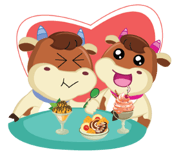 A little Cute Cow in Softly Love sticker #14539544