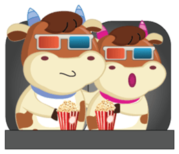 A little Cute Cow in Softly Love sticker #14539545