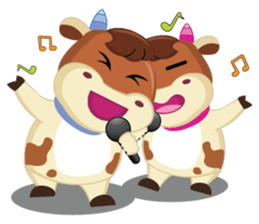 A little Cute Cow in Softly Love sticker #14539546