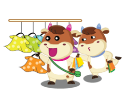 A little Cute Cow in Softly Love sticker #14539548