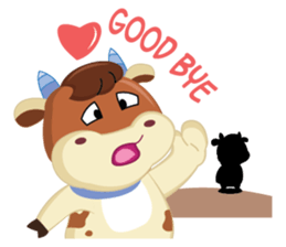 A little Cute Cow in Softly Love sticker #14539549