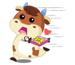 A little Cute Cow in Softly Love sticker #14539551