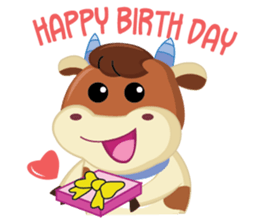 A little Cute Cow in Softly Love sticker #14539552