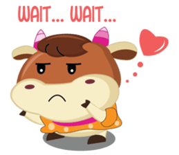 A little Cute Cow in Softly Love sticker #14539553
