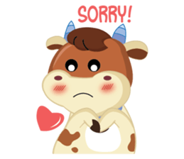 A little Cute Cow in Softly Love sticker #14539554