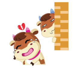 A little Cute Cow in Softly Love sticker #14539556