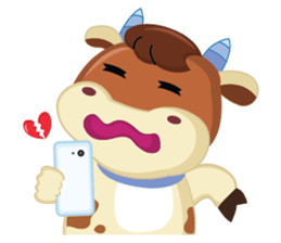 A little Cute Cow in Softly Love sticker #14539557