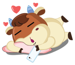 A little Cute Cow in Softly Love sticker #14539558