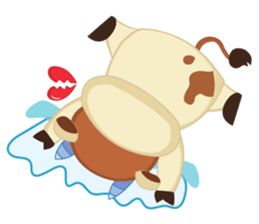A little Cute Cow in Softly Love sticker #14539559
