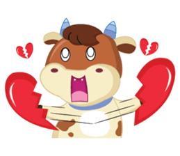 A little Cute Cow in Softly Love sticker #14539560