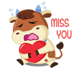 A little Cute Cow in Softly Love sticker #14539562