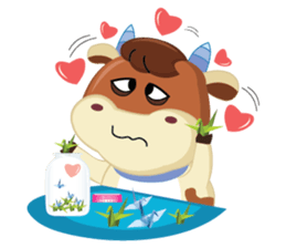 A little Cute Cow in Softly Love sticker #14539564